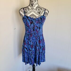 Express Blue and Pink Mini Dress